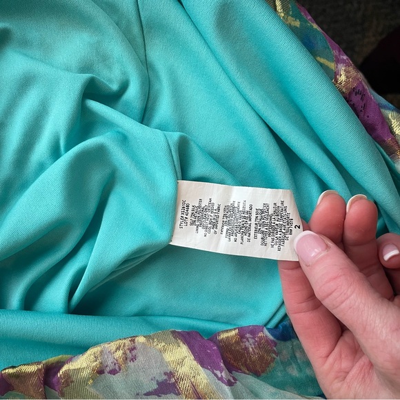 Colorful Strapless Cache Dress - Picture 6 of 8